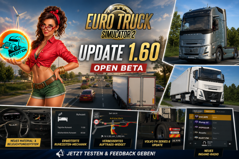 Euro Truck Simulator 2 &ndash; Update 1.60 Open Beta ver&ouml;ffentlicht!